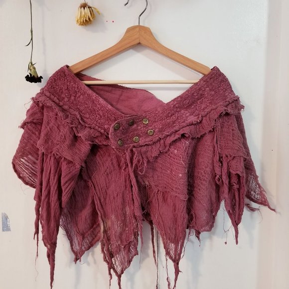 Jungle Gypsy Dresses & Skirts - Boho Merlot Distressed Wrap Skirt